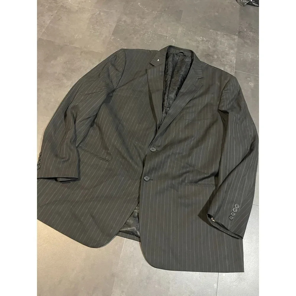 Mens Black Blazer 48R Size MIDTOWN MAN Sport Coat Vintage Jacket. D-315